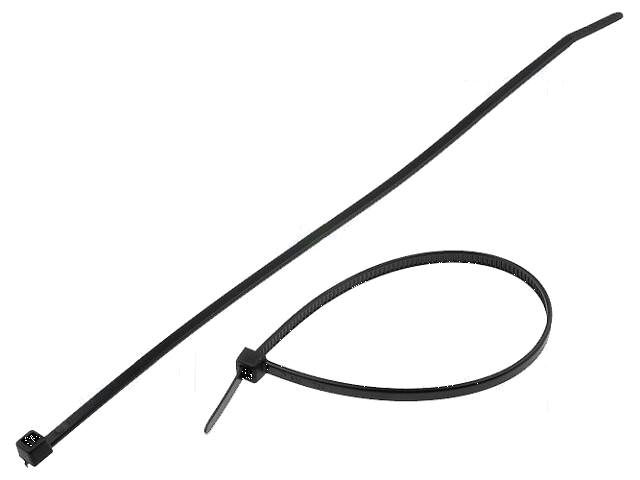 Kabelbinder; L: 190mm; W: 3,5mm; polyamide; 135N; zwart; Ømax: 50mm
