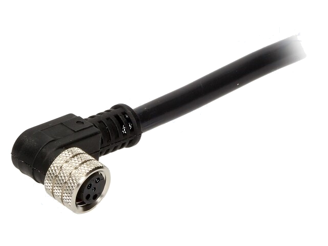 Connector: M8; vrouwelijk; PIN: 4; hoek van 90 °; met kabel; 3A