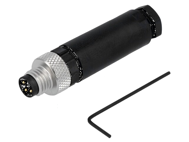 Connector: M8; mannelijk; PIN: 3; recht; voor draad; stekker