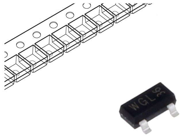 Diode: TVS netwerk; 25,5÷35,5V; 2,6A; SOT23; Ch: 2