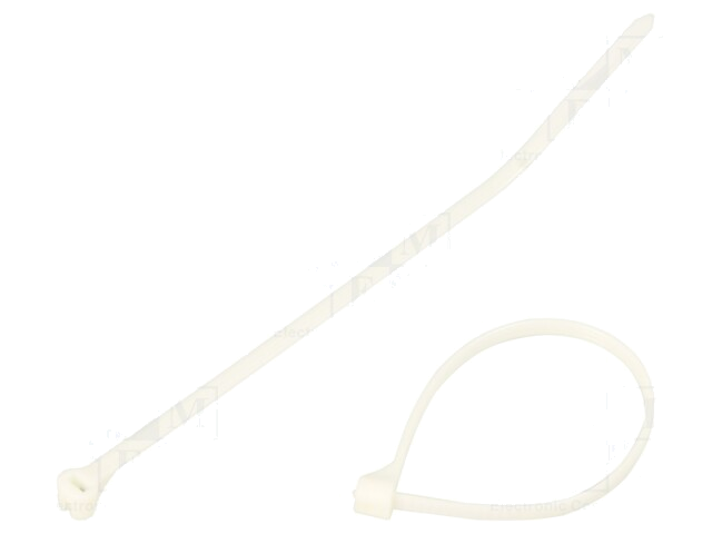 Kabelbinder; met metalen sluiting; L: 92mm; W: 2,3mm; 80N; wit