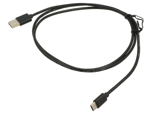 Kabel; USB 2.0; USB-A-stekker,USB-C-stekker; 1,2m