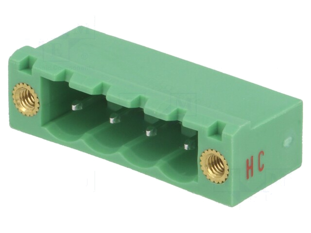 Ontkoppelbare terminal strip; 5mm; banen: 4; recht; contact; THT
