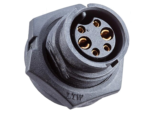 Connector: rond; contact; maat B; vrouwelijk; PIN: 3; bajonet; 10A