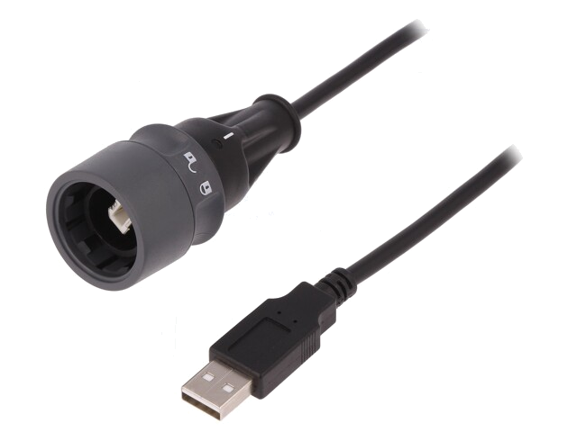 Verloopstuk: kabel-adapter; interne bajonet,push-pull; UL94V-0