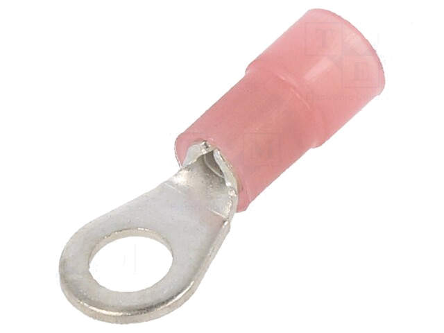 Uiteinde: oog; M4; Ø: 4,3mm; 0,25÷1,5mm2; klemmen; voor draad; rood