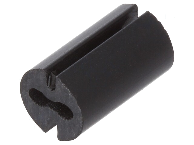 Afstandbus; LED; Øext: 4,8mm; ØLED: 3mm; L: 8mm; zwart; UL94V-0