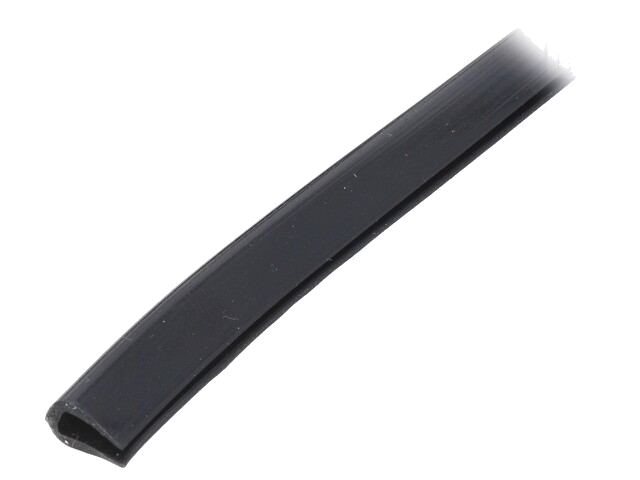 Randbescherming; PVC; L: 10m; zwart; H: 10mm; W: 5,5mm; -30÷70°C