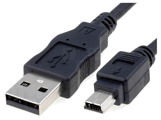 Kabel; USB 2.0; USB-A-stekker,USB B-ministekker; 5m; zwart; Canon