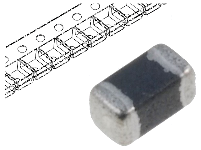 Ferriet: kraal; Imp.@ 100MHz: 600Ω; SMD; 2A; 0805; R: 100mΩ