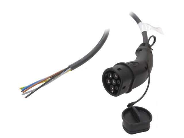 Kabel: eMobility; 1x0,5mm2,5x2,5mm2; 480V; 7,4kW; IP44; 5m; 20A