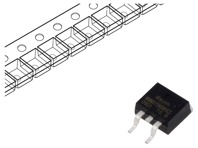 Transistor: N-MOSFET; unipolair; TO263