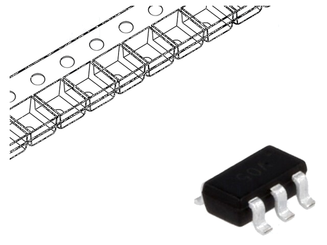 Diode: TVS netwerk; 6V; 12A; 300W; eenrichtings-; SOT23-6; Ch: 4