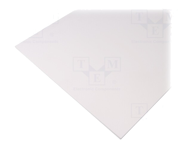 Vel; Afm: 500x500mm; Thk: 3mm; wit; Productieproces: geëxtrudeerd