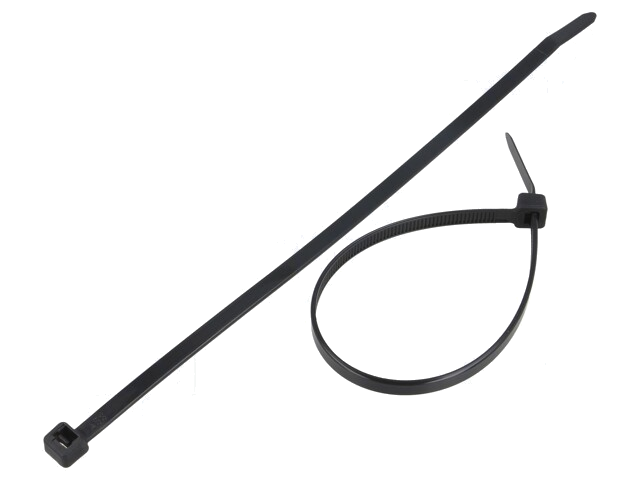 Kabelbinder; L: 200mm; W: 4,8mm; polyamide; 333N; zwart; Ømax: 50mm