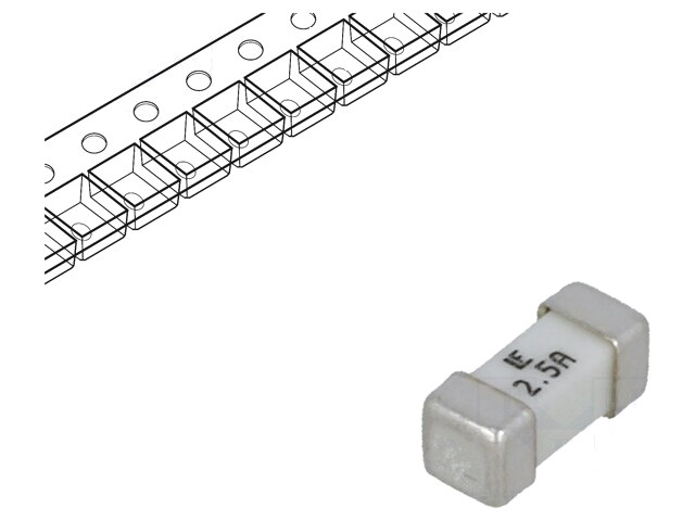 Zekering: smeltveiligheid; super snel; 2,5A; 125VAC; 125V; 125VDC