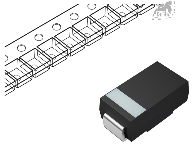 Diode: TVS; 400W; 47V; 6,3A; tweerichtings-; ±5%; SMA; rol,band