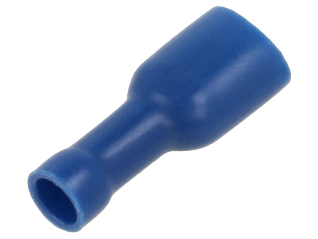 Connector: vlak; 6,3mm; 0,8mm; vrouwelijk; 1÷2,5mm2; klemmen; blauw