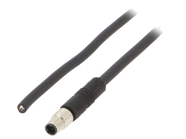 Connector: M5; stekker; 707; mannelijk; PIN: 4; niet afgeschermd