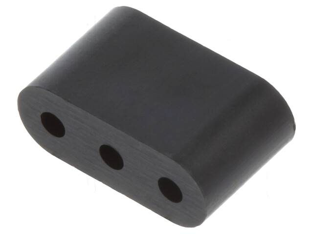 Afstandbus; LED; ØLED: 3mm; L: 4,8mm; zwart; UL94V-0; Mat: PVC