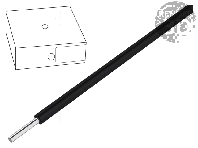 Leiding; H05V-U; 0,75mm2; draad; Cu; PVC; zwart; 300V,500V; 100m