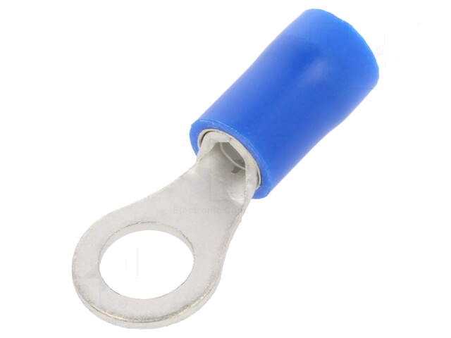 Uiteinde: oog; M5; Ø: 5,3mm; 1,5÷2,5mm2; klemmen; voor draad; blauw