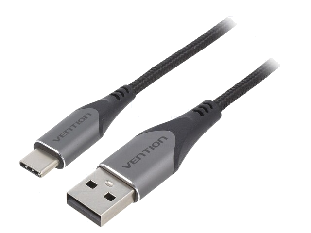 Kabel; USB 2.0; USB-A-stekker,USB-C-stekker; vernikkeld; 1,5m