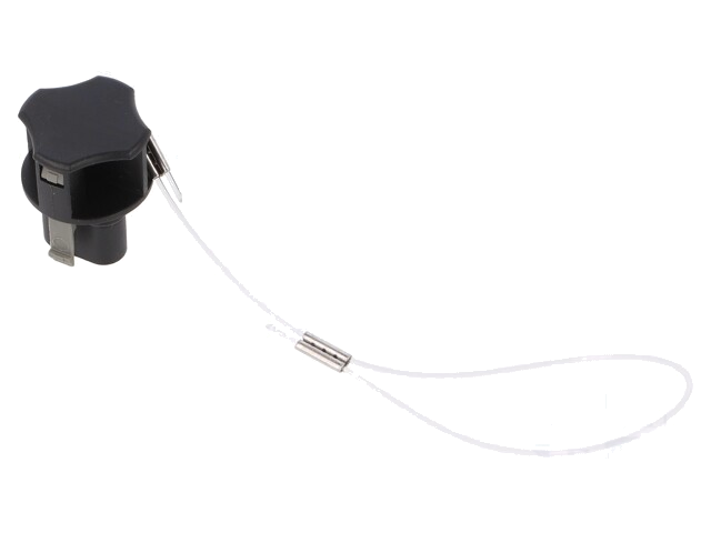 Beschermkap; vrouwelijke connectoren; koord; zwart