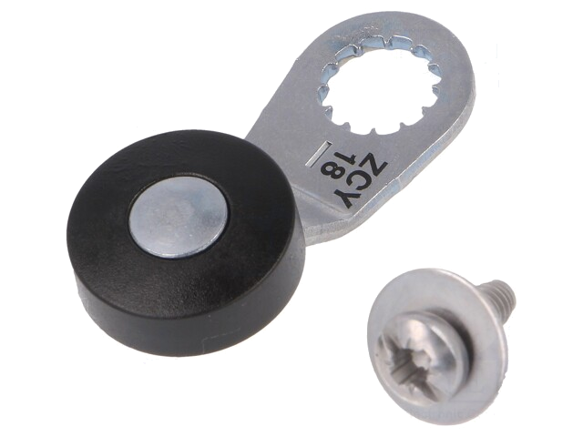 Aandrijfkop; hendel R 34,5mm, roller van kunststof Ø19mm