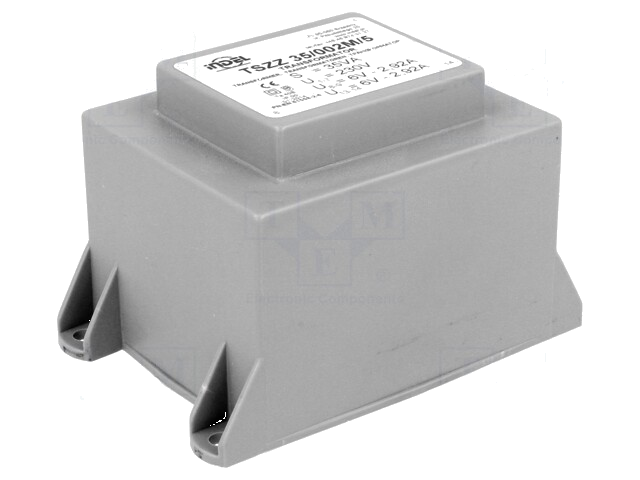 Transformator: ingegoten; 35VA; 230VAC; 6V; 6V; 2,91A; 2,91A; PCB