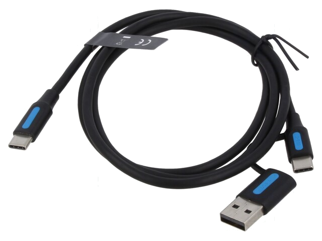 Kabel; USB 2.0; USB-A-stekker,USB-C-stekker,aan beide zijden