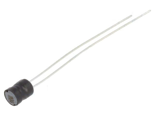 Smoorspoel: draadgewonden; THT; 100uH; 350mA; 1,1Ω; ±10%; Ø5x7,5mm