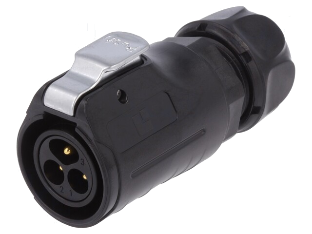 Connector: rond; stekker; maat 20; 02; mannelijk; PIN: 3; verguld