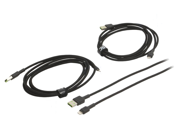 Kabel; USB 2.0; Apple Lightning-stekker,USB-A-stekker; zwart