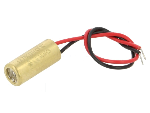Module: laser; 5mW; rood; lijn; 650nm; 3÷12VDC; 2÷5mA; 60°