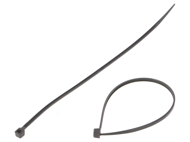 Kabelbinder; L: 160mm; W: 2,5mm; polyamide; 80N; zwart; Ømax: 40mm