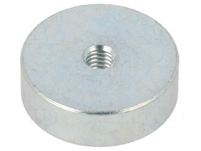 Magneet: vast; neodymium; 105N; Ø: 20mm; H: 6mm; staal