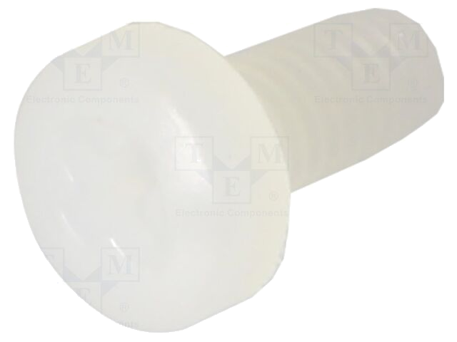 Schroef; M3x6; 0,5; Kop: cilinder; Phillips; polyamide; natuurlijk