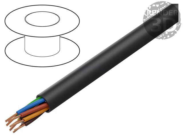 Leiding: voor luidsprekers; 8x13AWG; koord; OFC; zwart; -20÷70°C