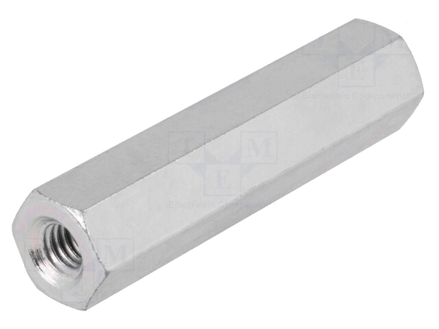 Afstandsbus met schroefdraad; 30mm; Int.schroefdraad: M5; staal