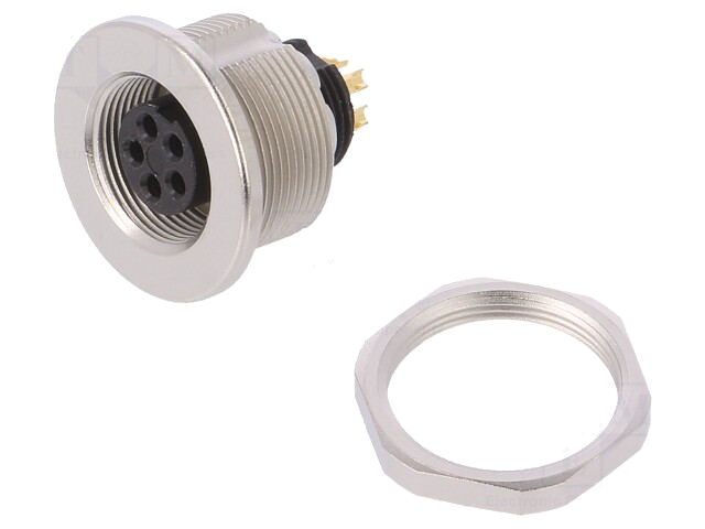 Connector: M9; contact; 702,712; vrouwelijk; PIN: 5; verguld; 3A