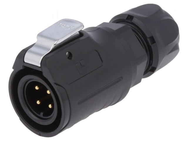 Connector: rond; stekker; maat 16; 02; mannelijk; PIN: 4; verguld