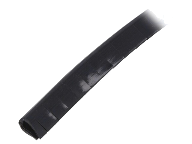 Randbescherming; PVC; L: 10m; zwart; H: 10mm; W: 5,5mm; -30÷70°C