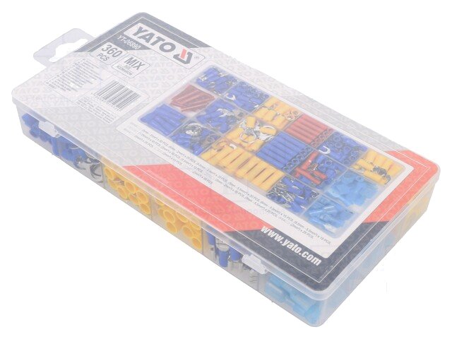Set: connectoren; klemmen; voor draad; geïsoleerd; 360st.