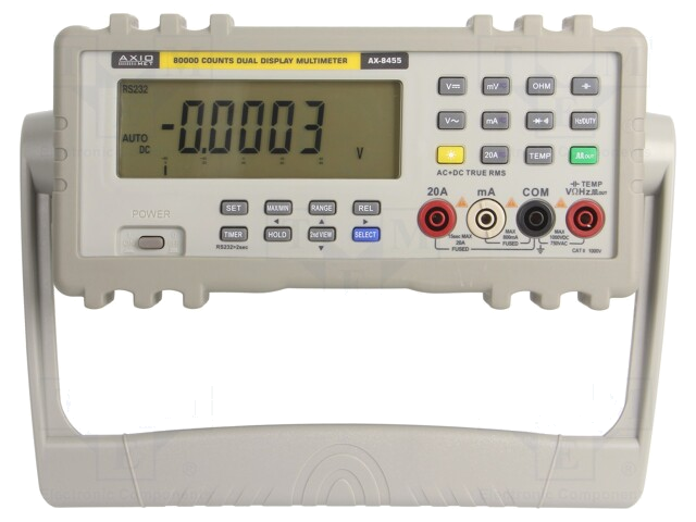 Tafelmultimeter; LCD; Staafdiagram: 23segm.40x/s; True RMS