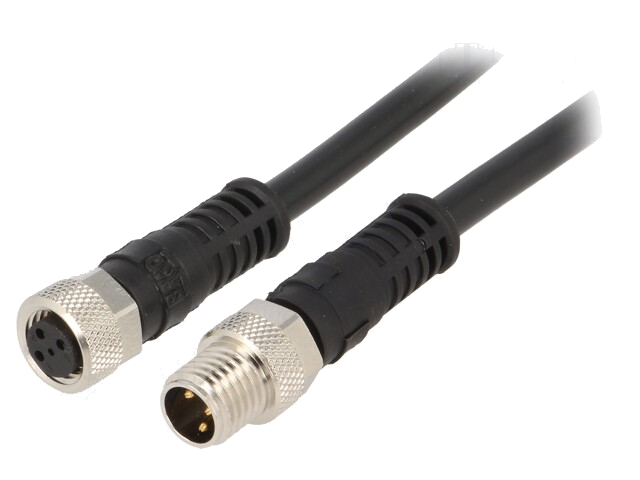 Kabel: voor sensoren/ automaten; M8-M8; mannelijk; vrouwelijk