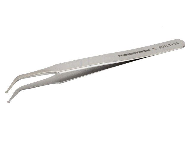 Pincet; 115mm; Bladen: gebogen; SMD