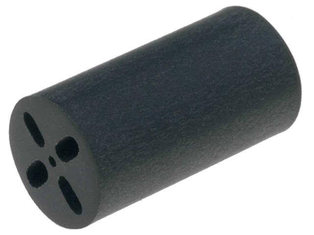 Afstandbus; LED; Øext: 6,5mm; ØLED: 5mm; L: 5,1mm; zwart; UL94V-0