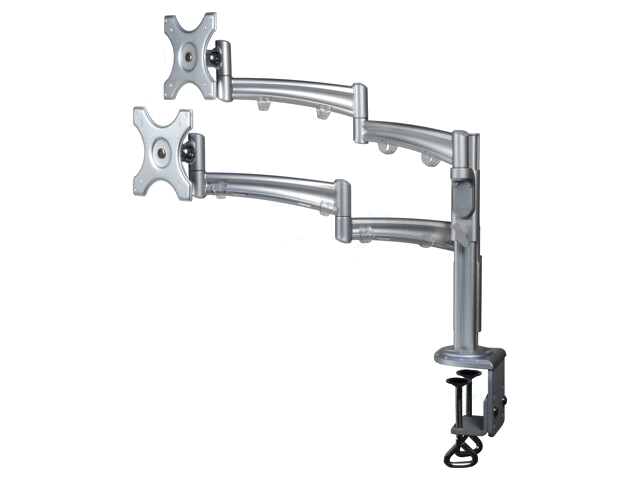 LCD/LED-houder; schroefklemmen; zilver; 5kg; 75x75mm,100x100mm