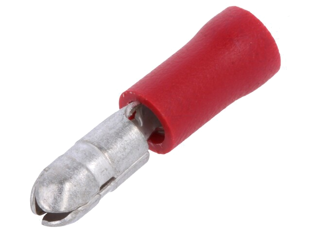 Connector: rond; mannelijk; Ø: 4mm; 0,5÷1mm2; klemmen; geïsoleerd